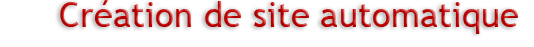 Création automatique de site web